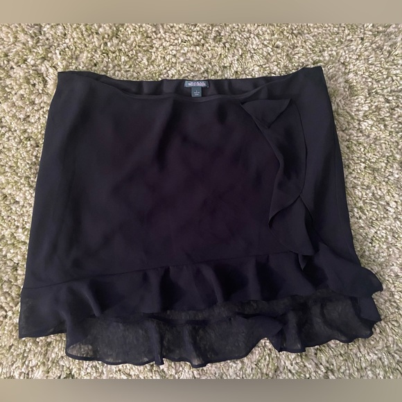 Wild Fable Ruffle Hem Skirt in Black - Picture 1 of 3